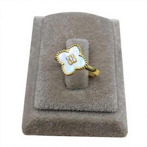 Anillo de Eternidad de Plata de Ley 925 Maciza con Perla Natural de Madreperla de 14mm en Forma de Corazones, Engaste con Cuentas, Anillo Cristiano Fino para Mujer - Product Image 1