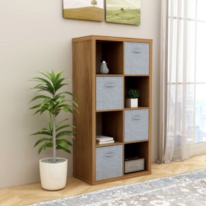 DB Smart Cube Organizador de 8 cubos Color nogal Estantería 2x4 con estantes traseros abiertos para almacenamiento en el hogar y la Oficina - Product Image 1