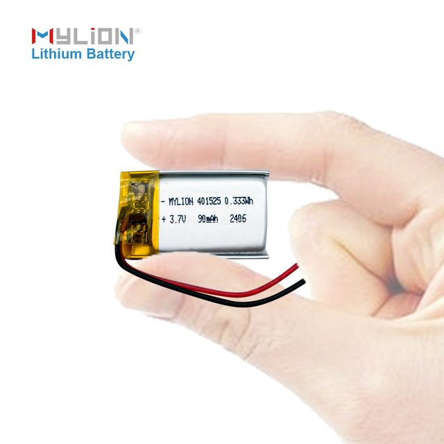 3 7v Lipo Battery Lightweight Overcharge Protection 3.7V 401525 90mah Lithium Polymer Li-Ion for Headphones Smart Watch
