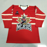 Maillot de hockey sur glace personnalisé à motif géométrique, 100% polyester, respirant, séchage rapide, entraînement d'équipe, hommes, jeunes, OEM