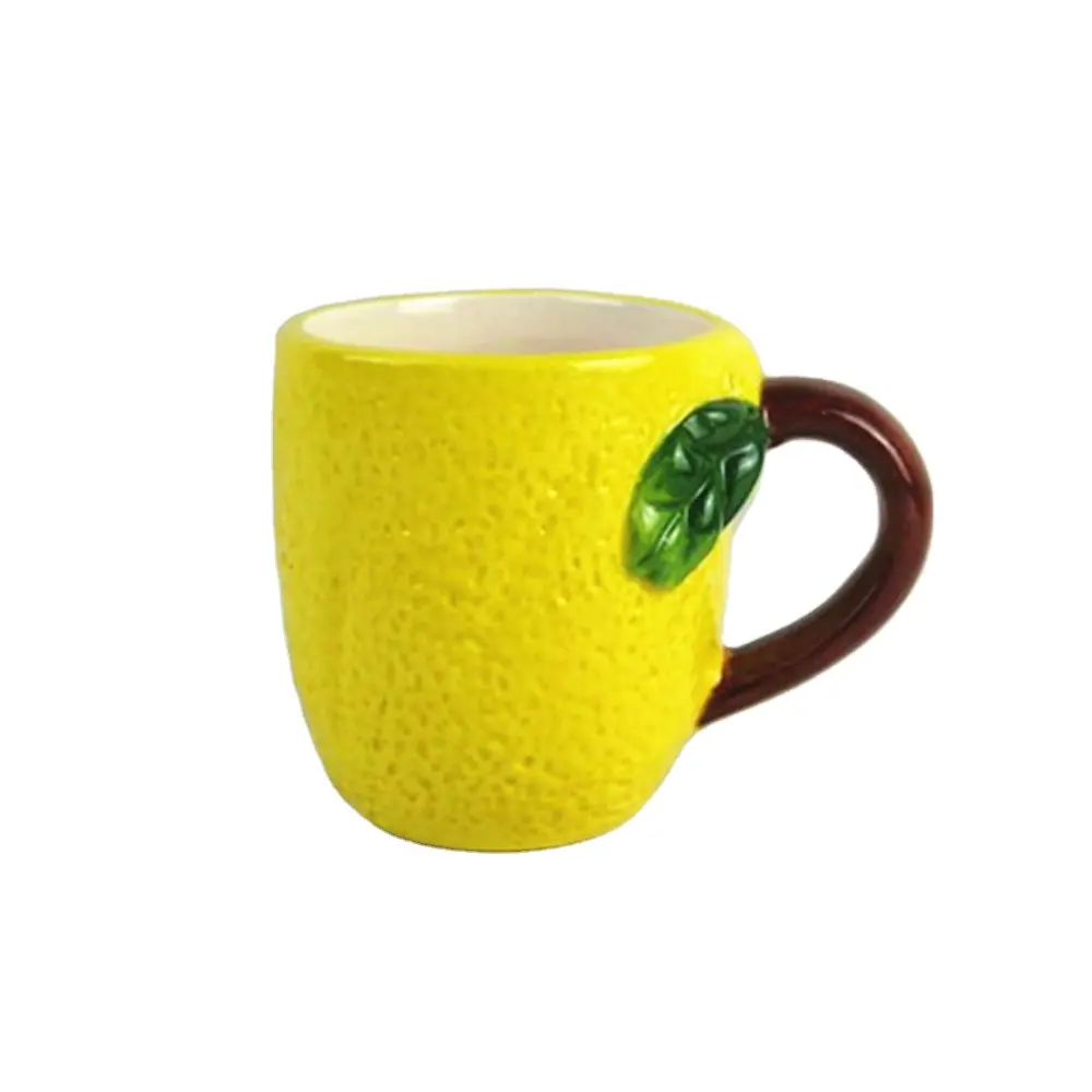 Frucht Zitronen form Keramik Kaffeetasse Wasser Tee tasse Zitronen liebhaber Geschenke-11 Unzen Keramik Kaffeetasse