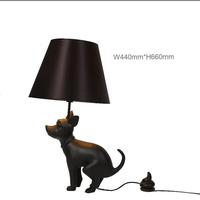 Lampe de table PM Design en fibre de verre, sculpture animale, forme de crotte de chien, avec interrupteur, pour chambre, bureau, chevet, décoration artistique en résine