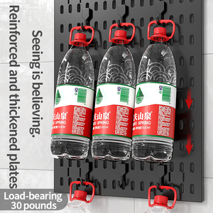 モダンで効率的なシングルティアペグボード壁収納スタンド省スペースデザインバスルームガレージリビングルーム衣類バッグスパイスラック - Product Image 5