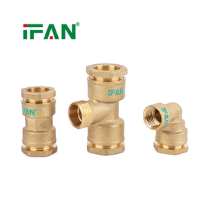 IFAN Fabricant chinois Raccords de compression en <span class=keywords><strong>laiton</strong></span> forgé pour tuyaux, coudes, tés et raccords à douille, pour HDPE - Product Image 6