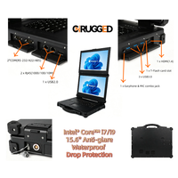 Nieuwe 15,6 inch Dual 15,6 inch scherm IP65 robuuste laptop Intel I7/I9 processor Engels toetsenbord Aluminium legering fabrieksgroothandelsprijs