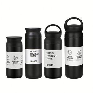 แก้วกาแฟสแตนเลสสองชั้นขนาด 350 มล. ยอดนิยม พร้อมฝาปิดปราศจากสาร BPA กระติกน้ำสุญญากาศแบบพกพา ป้องกันการรั่วซึม - Product Image 6