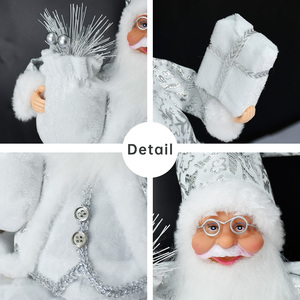 Figurine de Père Noël debout, poupée de Noël blanche, figurine de Père Noël debout pour Noël - Product Image 6