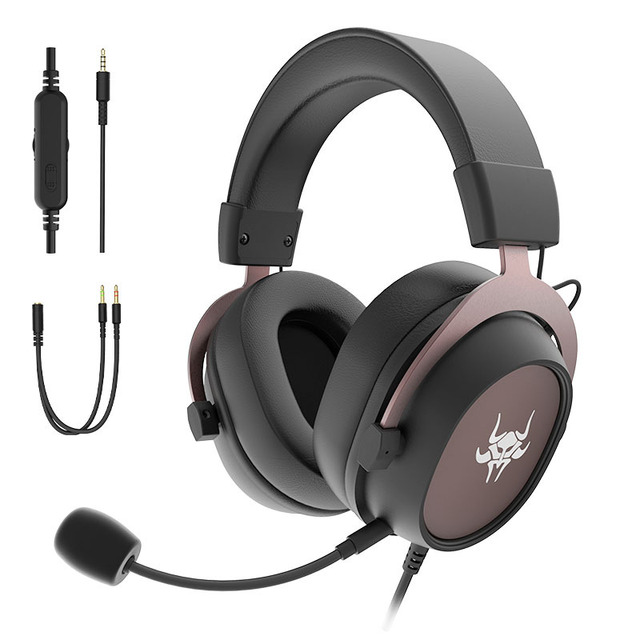 Gaming Headphones In-Ear Style PC Mobile Detachable Microphone Heavy Bass Wired Connection (USB/3.5mm) 1.95m Cord Length Protein