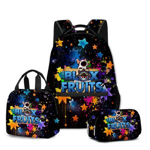 Mochila 3D de Dibujos Animados, Lonchera y Estuche para Lápices, Juego de Tres Piezas para Estudiantes de Primaria y Secundaria, <span class=keywords><strong>ROBLOX</strong></span> Blox Fruits - Product Image 5