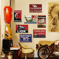 Letreros Metálicos de Gasolina Personalizados al por Mayor, Estilo Retro Vintage, Pósters Metálicos de Gasolina para Motocicletas para Publicidad