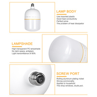 Ampoules LED de photographie bicolores 3 modes 3200K-5600K avec base E27, 135W, alimentées en courant alternatif, éclairage vidéo de studio