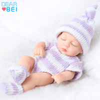 Nouvelle poupée bébé endormie Q7-001 de 7 pouces, poupée Reborn en vinyle souple pleine longueur, 15-30 cm, mini, best-seller transfrontalier, vente en gros disponible