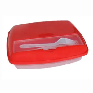 双酚a免费透明塑料刀叉饭盒，带餐具套装