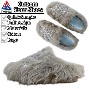 Fabricante y Proveedor OEM/ODM de Pantuflas Personalizadas para Hombre y Mujer, Zuecos, Mules, Pantuflas de Felpa, Sandalias de Invierno con LOGO Personalizado de Diseñador - Product Image 1