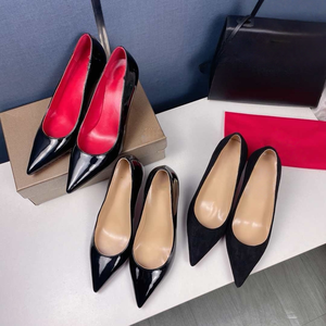 Women's Red Soled High-Heel Ankle <b>Boots</b> Pointed Toe Studded Design Fashionable <b>Slip</b>-<b>On</b> Closure Waterproof Breathable ALL season - Product Image 1