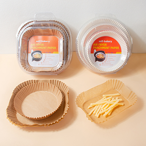 BPA Miễn Phí Chịu Nhiệt Độ Cao Thực Phẩm An Toàn Không Dính Chung Dùng Một Lần Silicone 120Pcs Dùng Một Lần Nồi Chiên Không Khí Giấy 6.3 Inch - Product Image 2