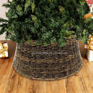 Jupe de sapin de Noël en osier artificiel pliable, panier de sapin pour la décoration des fêtes de Noël - Product Image 6