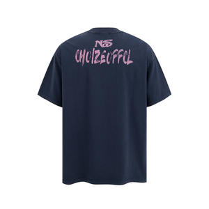 Verano nueva camiseta Vintage Streetwear Camiseta de manga corta de algodón puro desgastado lavado de peso pesado para hombre - Product Image 3