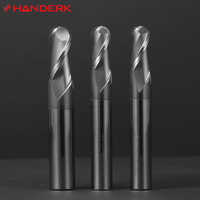 Juego de fresa de extremo plano de carburo de tungsteno HRC45 4F resistente al desgaste HANDERK con revestimiento para herramienta de corte CNC