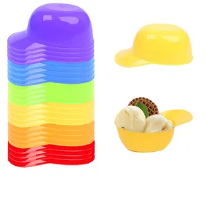 Customizable Logo 240ml Creative Mini Baseball Cap Kids Chip Tray Helmet Snack Holder Ice Cream Snack Bowl