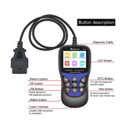Lector de código de error V850, función OBD2 completa, herramienta de diagnóstico automático, Monitor de batería, varios idiomas