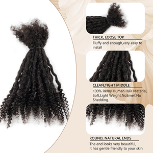 Extensions de cheveux tressés Goddess Locs naturels de 10 à 12 pouces, 0,3 à 0,4 <span class=keywords><strong>cm</strong></span>, doux pour la peau, durables, prix d'usine pour la beauté noire - Product Image 5