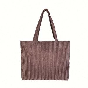 Eco Custom <b>Printed</b> Logo Corduroy <b>Extra</b> <b>Large</b> Handbags Single Shoulder Crossbody Bag Women Canvas Tote Bags - Product Image 1
