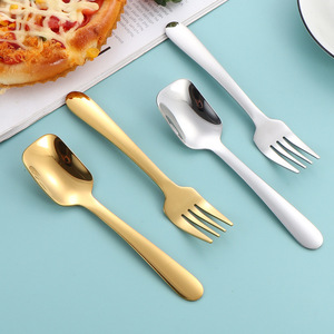 Juego de Cubiertos de Acero Inoxidable SUS 304, Cuchara, Tenedor, Dorado, Plateado, Colores Surtidos para Hogar, Cafetería, Suministro al por Mayor - Product Image 1