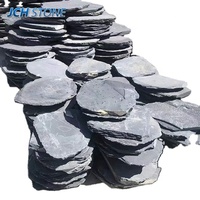 Pavé extérieur de patio de jardin d'ardoise noire à vendre