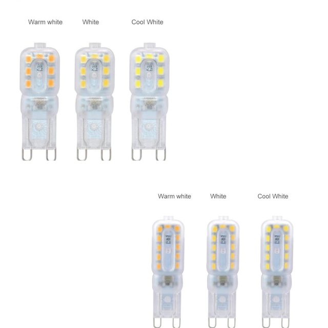 G9 LED Light Bulb Dimmable G9 Bi-Pin Base Bulb for Chandelier Pendant Ceiling Fan Desk Lamp 110V 220V