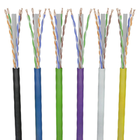 Câble Ethernet Cat 6 non blindé à paires torsadées (UTP) 4 paires 23 AWG Câble réseau Cat6 CMR CCA Cuivre Gris 1000 pieds
