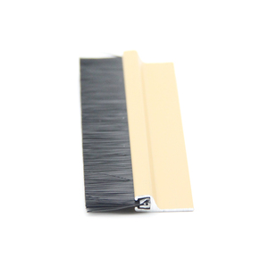 Cream HYFT Type Aluminum Alloy Base Garage Door Bottom <strong>Seal</strong> <strong>Brush</strong> <strong>Strip</strong> - Product Image 5