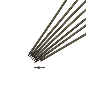 Frecce in Carbonio Puro Effetto <span class=keywords><strong>Legno</strong></span> da 31,5 Pollici <span class=keywords><strong>Spine</strong></span> 350 con Piume di Tacchino e Punte Filettate Sostituibili per Tiro con l'Arco - Product Image 3
