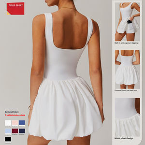 Gaun Tenis Wanita 2-in-1 - Rok Golf dengan Celana Pendek Terpadu untuk Pickleball Padel - Rok Voli yang Elastis - Product Image 3