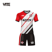 Ensemble de Football professionnel personnalisé avec maillot, uniformes de Club personnel, ensemble de Football à manches courtes, uniforme sublimation, 2022