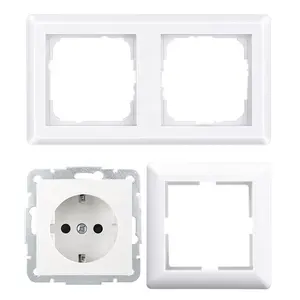 Enchufe de pared KEMA CE aprobado estándar alemán Schuko 250V 16A montaje en pared 2P + E enchufe Schuko con protección de contacto