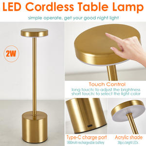 Senya-pro Nordic LED bảng đèn có thể sạc lại Kim Loại Nhà Hàng đèn phòng ăn đèn bàn ánh sáng ban đêm - Product Image 4