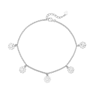Joyería para Pies de Alta Calidad, <span class=keywords><strong>Tobillera</strong></span> Personalizada de <span class=keywords><strong>Plata</strong></span> de Ley 925 - Product Image 3