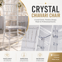 Chaise empilable transparente en PC moderne pour mobilier d'hôtel, usage commercial, durable et imperméable