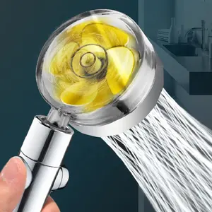 High Pressure Shower Heads Turbo Fan Showerhead Plastic Abs Filtered Shower Head Bathroom Filtered Shower Dead