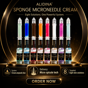 ALIDINA Set Krim Microneedle Spons 7 Paket dengan Ampul Perbaikan Serum Mikro Spikula Anti Penuaan Jerawat Perawatan Wajah Pengecil Pori GZ - Product Image 1