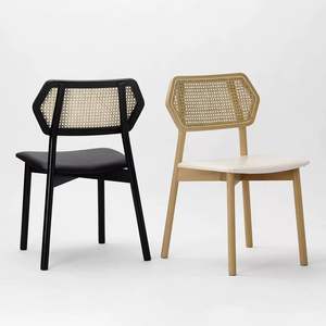 Silla Moderna de Mimbre y Madera <span class=keywords><strong>para</strong></span> Exteriores, Ideal <span class=keywords><strong>para</strong></span> Comedor, Hotel, Villa, Eventos Escolares, <span class=keywords><strong>Fiestas</strong></span>, Restaurante y Banquetes, Suave, Duradera y Ecológica - Product Image 6
