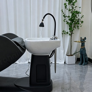 Fauteuil de lavage électrique inclinable en céramique moderne de luxe avec circulation d'eau pour salon de coiffure, salle de sport, spa - Product Image 2