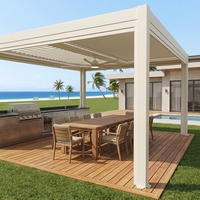 Pergola bioclimatique en aluminium personnalisable avec un design d'arborail écologique pour jardin, pavillon, patio, cour, terrasse