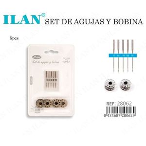 Set di aghi e rocchetti da cucito, 5 pezzi, per macchina da cucire, misura 70-110 - Product Image 3