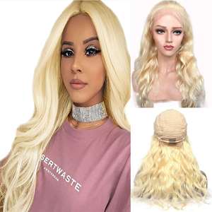 130% Densité 13x4 Blonde Longue Dentelle Frontale Perruques Pas Cher Prix <span class=keywords><strong>Cheveux</strong></span> Brésiliens Transparent Femmes - Product Image 5