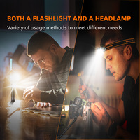 Mini lampe torche étanche IP44, lampe frontale à cinq modes, LED rechargeable TH04, lampe torche EDC