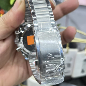 Reloj Mecánico para Hombre, Cronógrafo Manual, con Caja de Acero, Esfera Gris, Subesfera Dorada con Diseño de Astronauta y Cristal de Zafiro, Nuevo y en Oferta - Product Image 4
