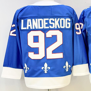 Jersey Hoki Pria Jahitan Terbaik Cale Makar Gabriel Landeskog Nathan MacKinnon Ukuran S-3XL - Product Image 2