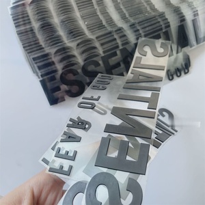 Chất lượng cao thương hiệu 3D chữ in logo nhãn tùy chỉnh vật liệu Silicone tấm truyền nhiệt <span class=keywords><strong>d</strong></span>án cho hàng may mặc - Product Image 4